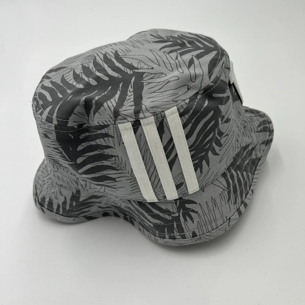 Adidas‎ Bucket Hat Gray Leaf Print 